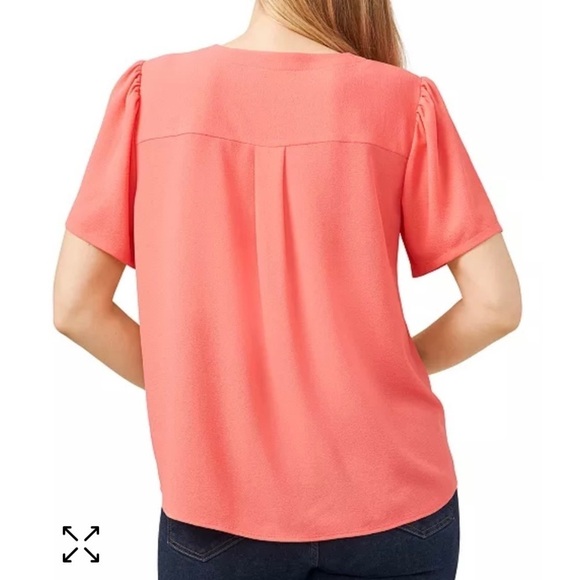 1. State Pink Breezy Plus Size Blouse - Picture 2 of 8
